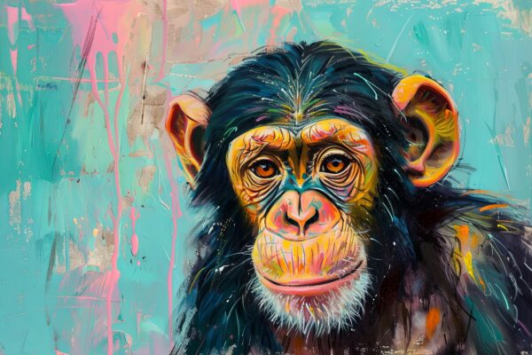 Schimpanse Porträt Poster