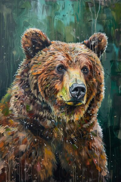 Brauner Bär Leinwandbild