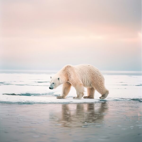 Eisbär Eislandschaft Leinwandbild