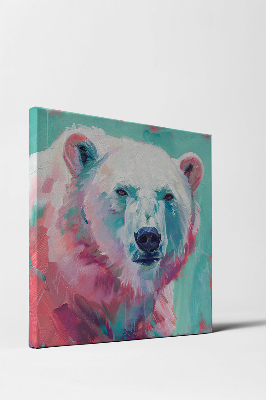 Malerei Poster Bär farbig bunt