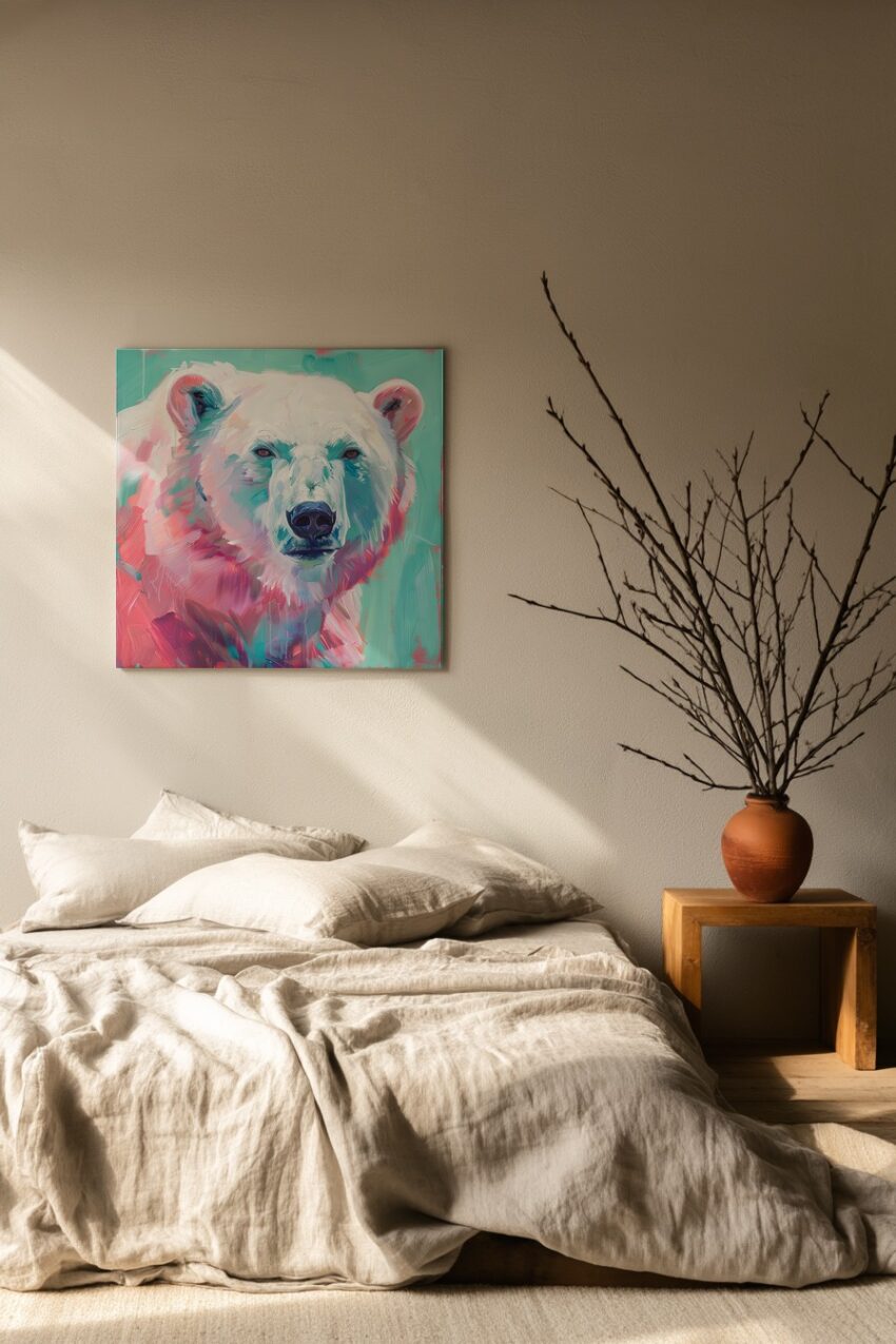 Malerei Poster Bär farbig bunt