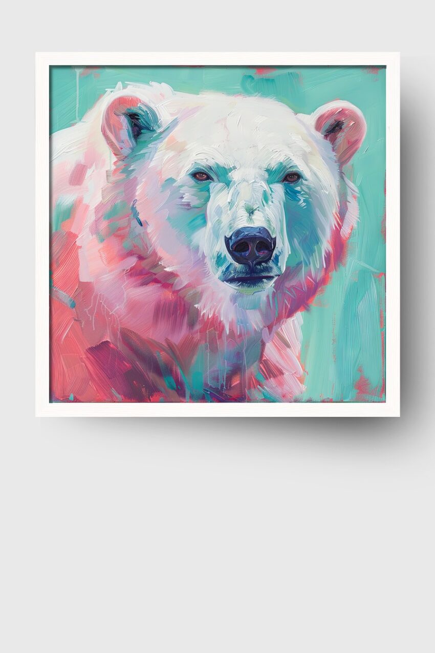 Malerei Poster Bär farbig bunt