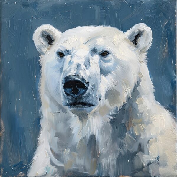 Eisbär Kopf Leinwandbild