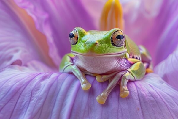 Frosch Blüte Nahaufnahme Leinwandbild