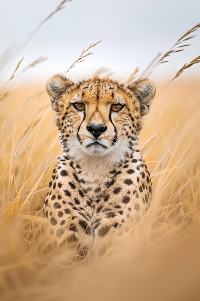 Fotografie Poster Gepard Nahaufnahme Natur braun