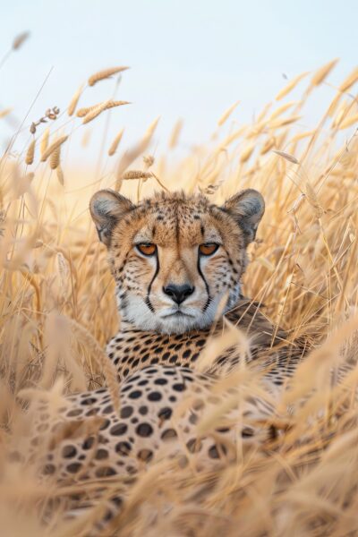 Gepard im Gras Leinwandbild