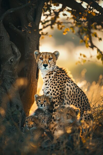 Gepard Familie Poster