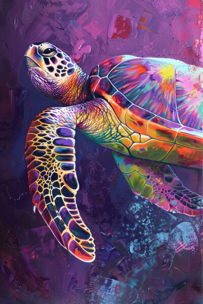 Bunte Schildkröte Poster