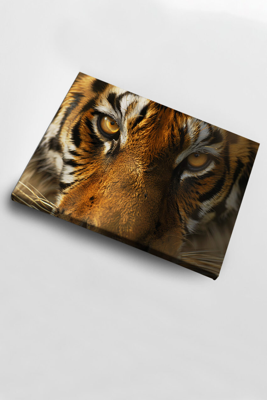 Fotografie Poster Tiger intensive goldene Augen Nahaufnahme