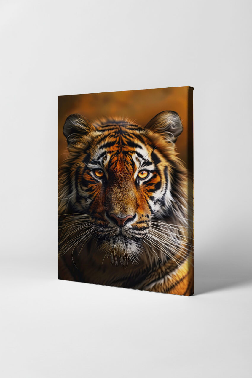 Fotografie Poster Tiger Blick intensiv orange