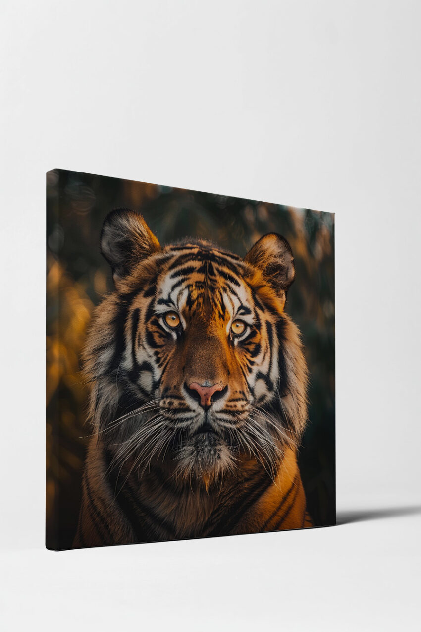 Fotografie Poster Tiger Porträt warm detailreich