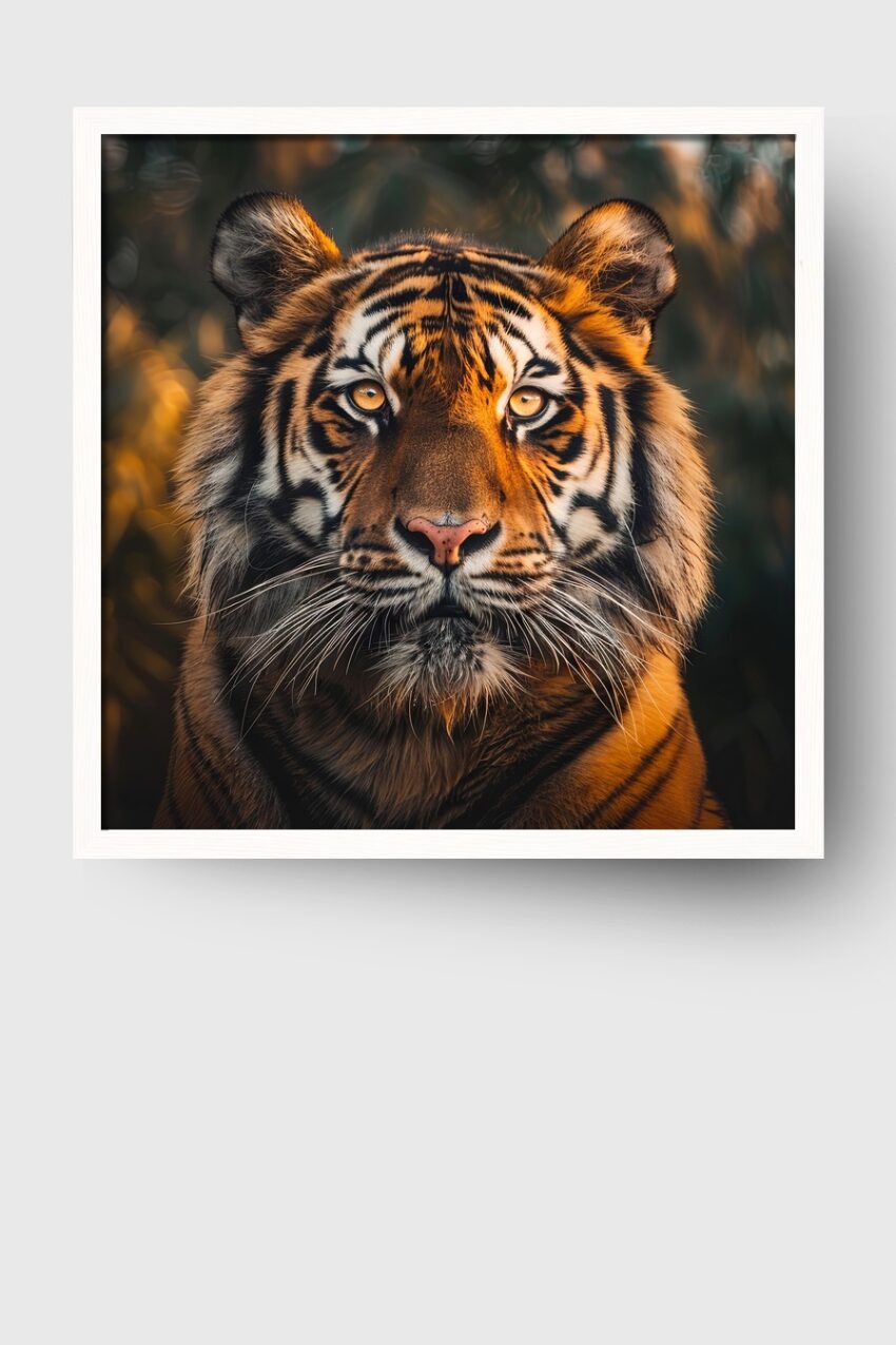 Fotografie Poster Tiger Porträt warm detailreich