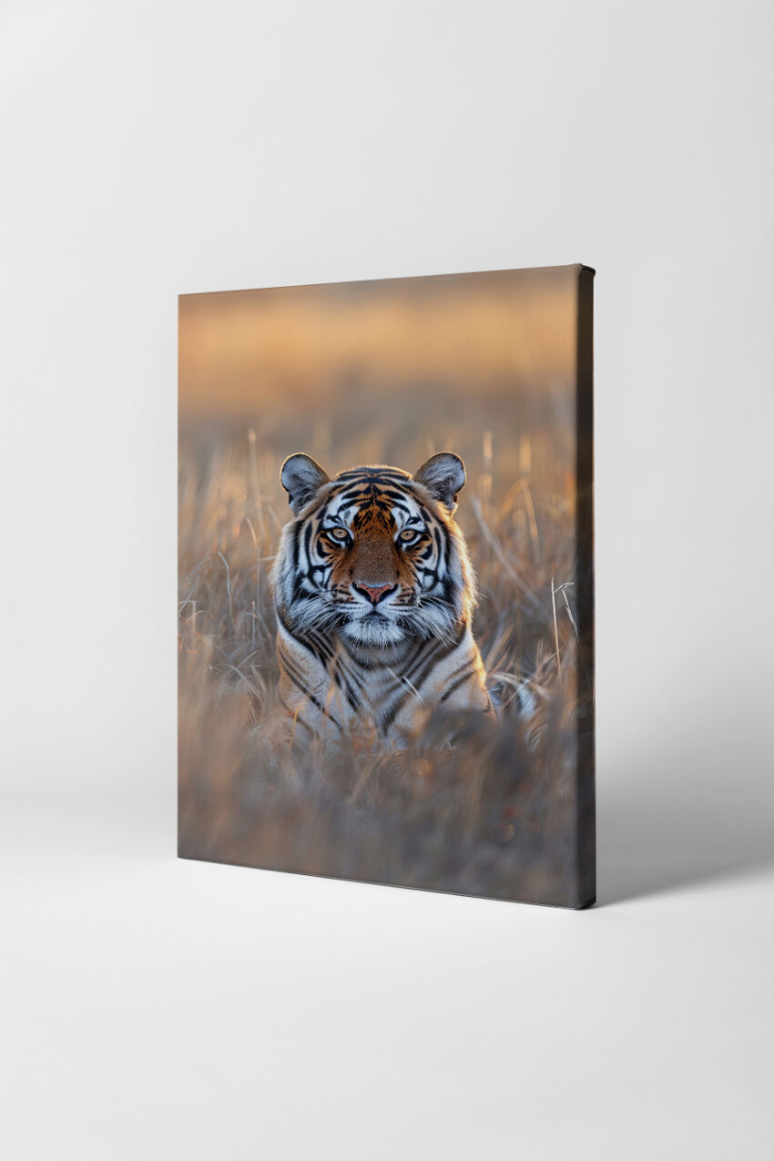 Fotografie Poster Tiger frontal realistisches Porträt