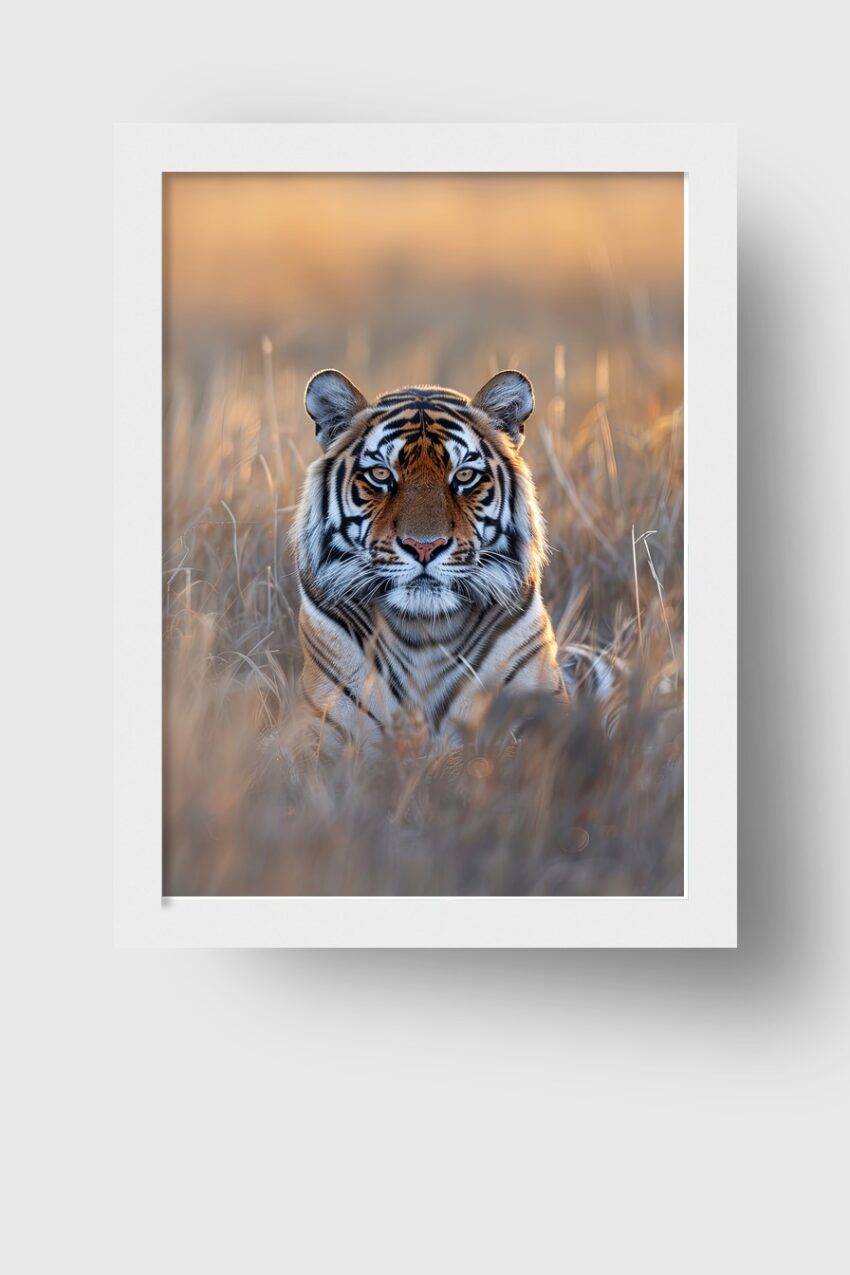 Fotografie Poster Tiger frontal realistisches Porträt