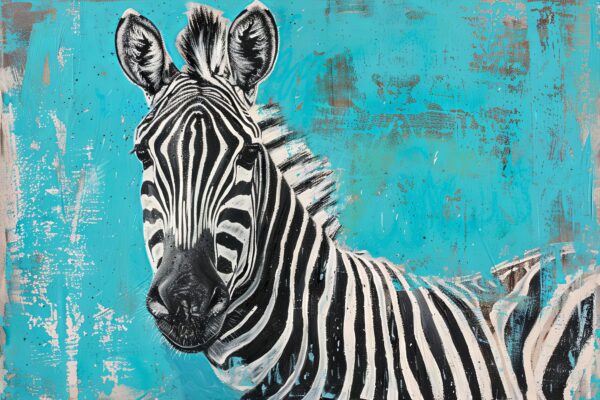 Zebra Porträt Leinwandbild