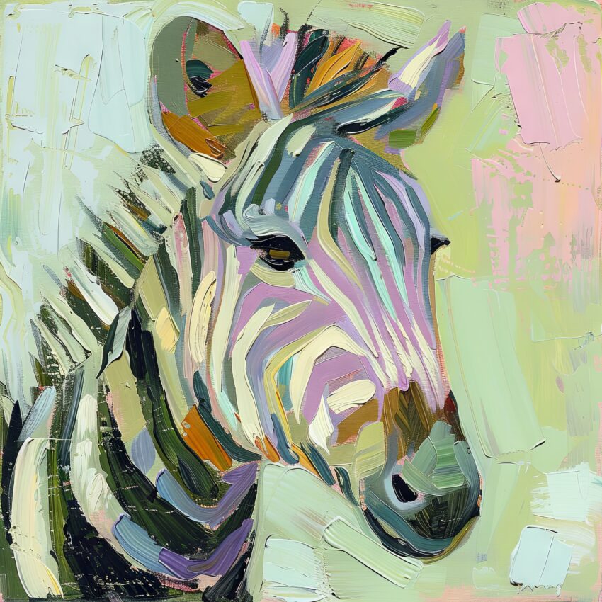 Digitale Kunst Poster Zebra bunt farbenfroh Porträt