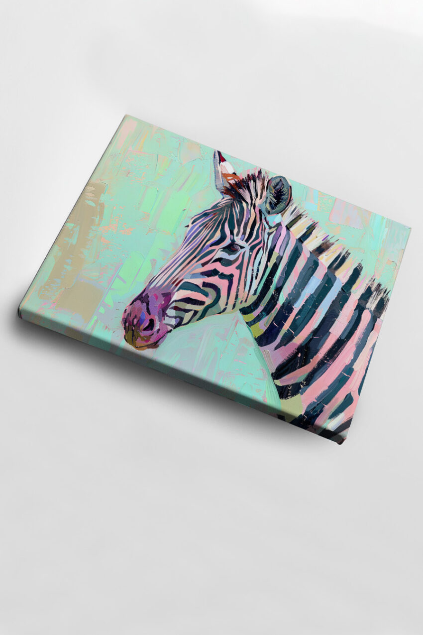 Malerei Poster Zebra bunt abstrakt Streifen