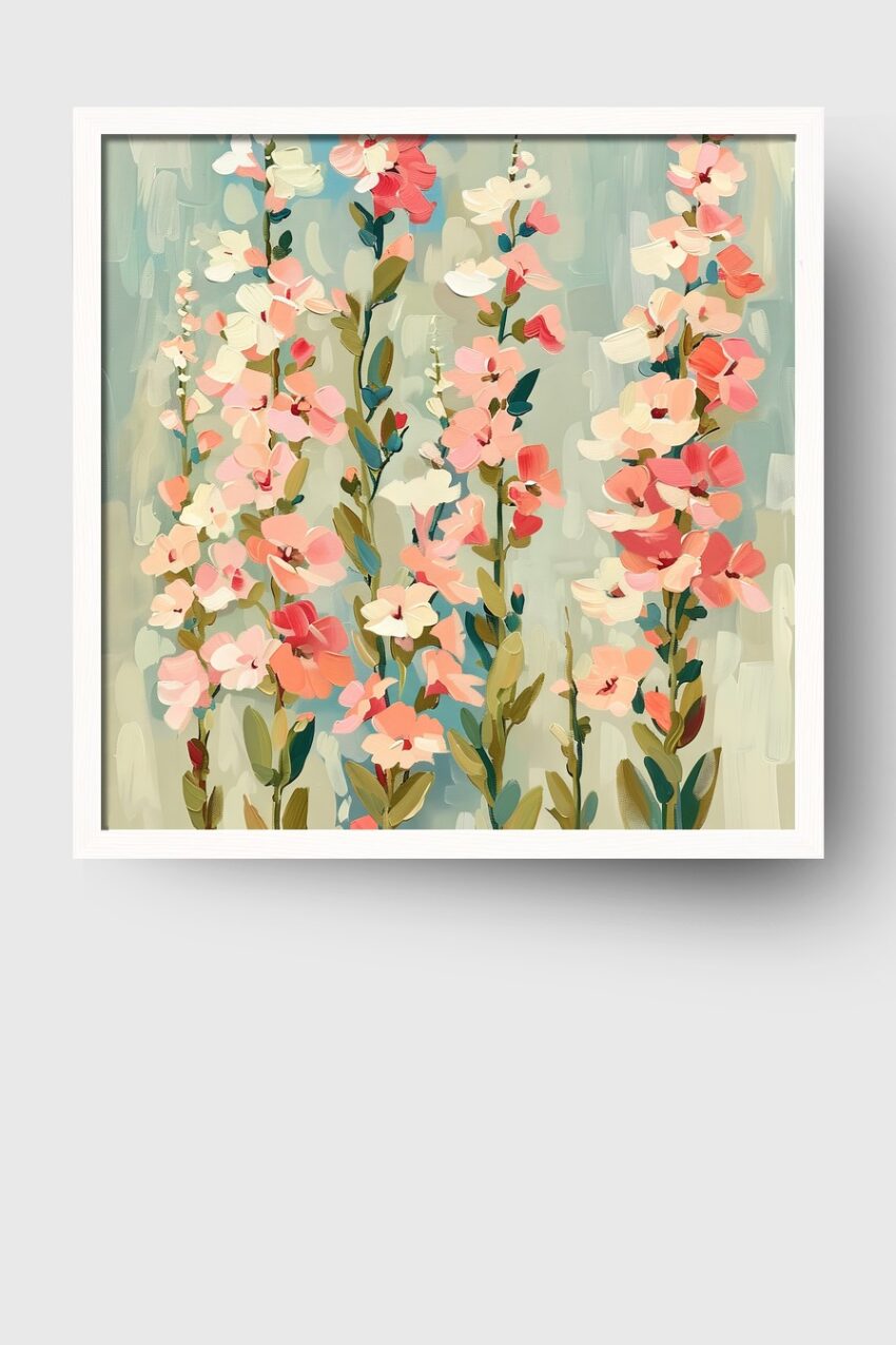 Malerei Poster Wicken pastellfarben detailreich