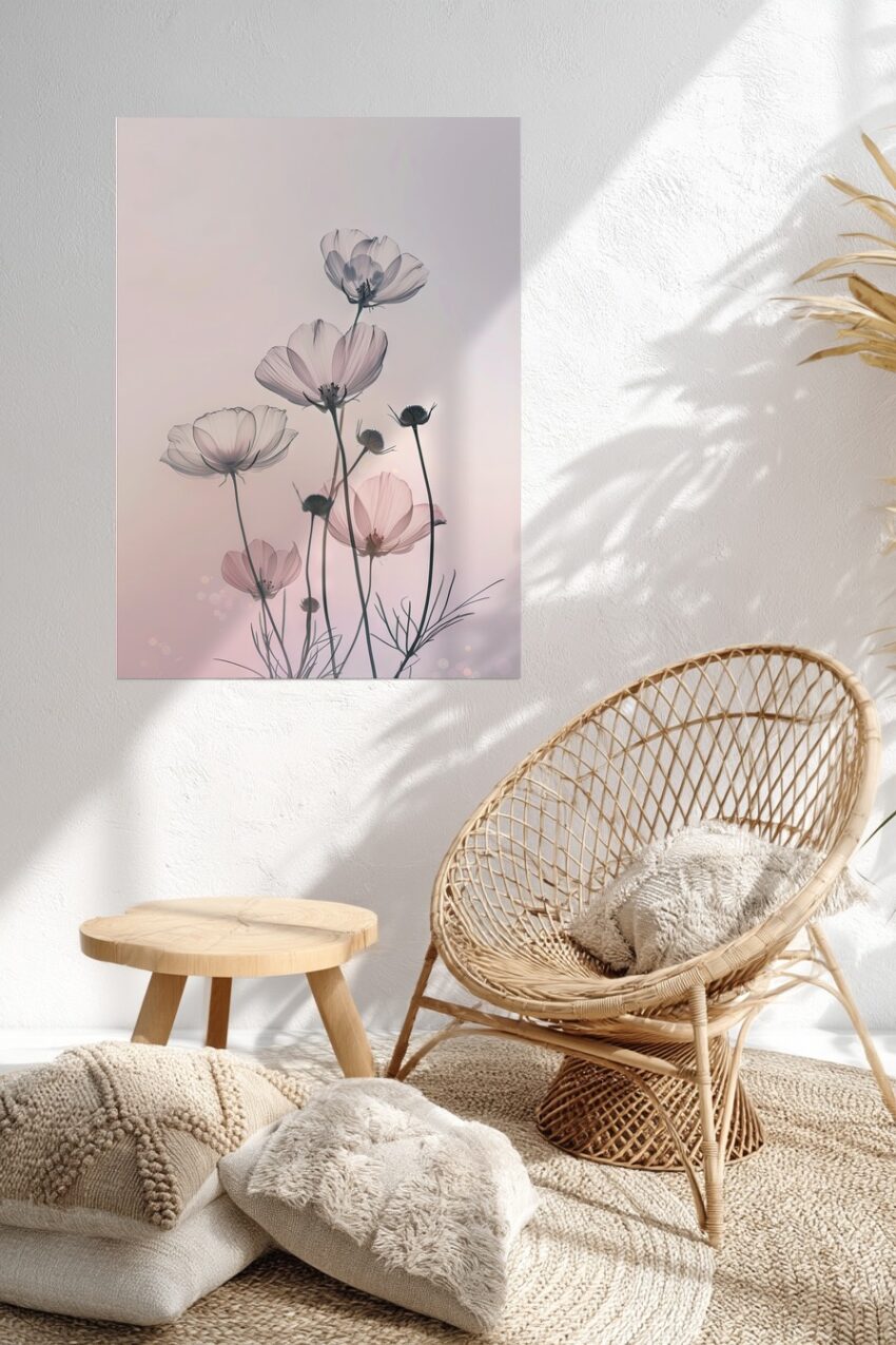 Fotografie Poster Blumen zart transparent pastell