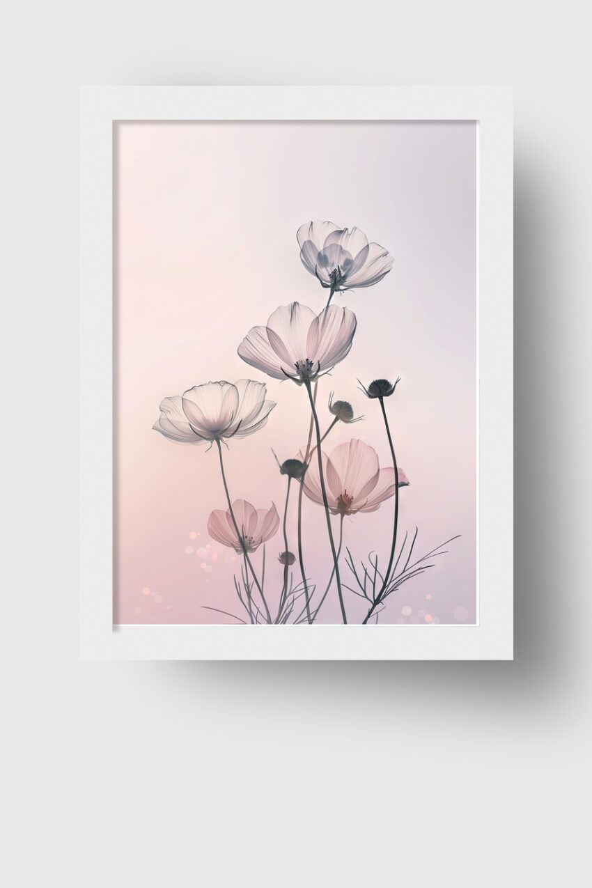 Fotografie Poster Blumen zart transparent pastell