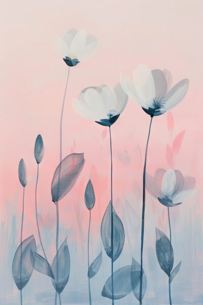 Blüten im Licht Poster