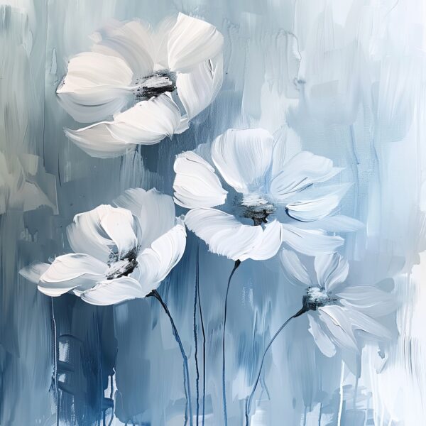 Blumen im Wind Poster