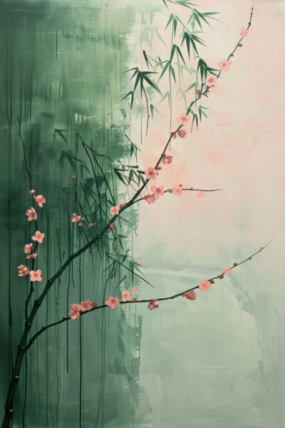 Kirschblüte Ast Gerahmt