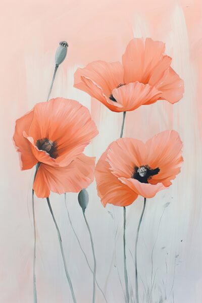 Mohnblüten Orange Poster