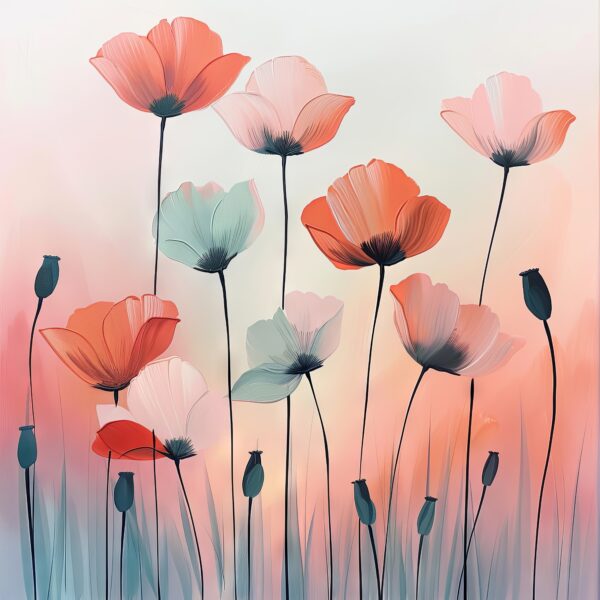 Mohnblume Farbig Poster