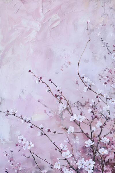 Weißer Magnolienzweig Poster