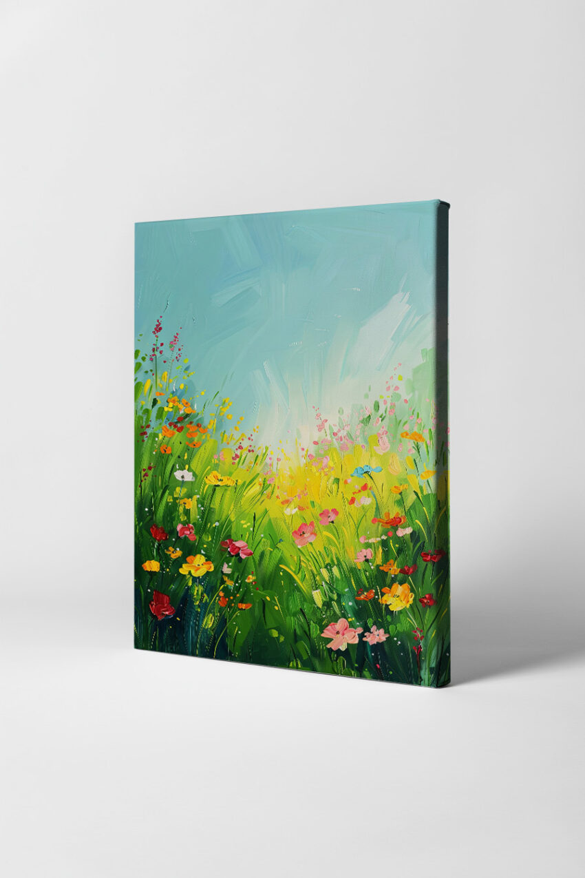 Malerei Poster Blumenwiese bunt lebendig sommerlich
