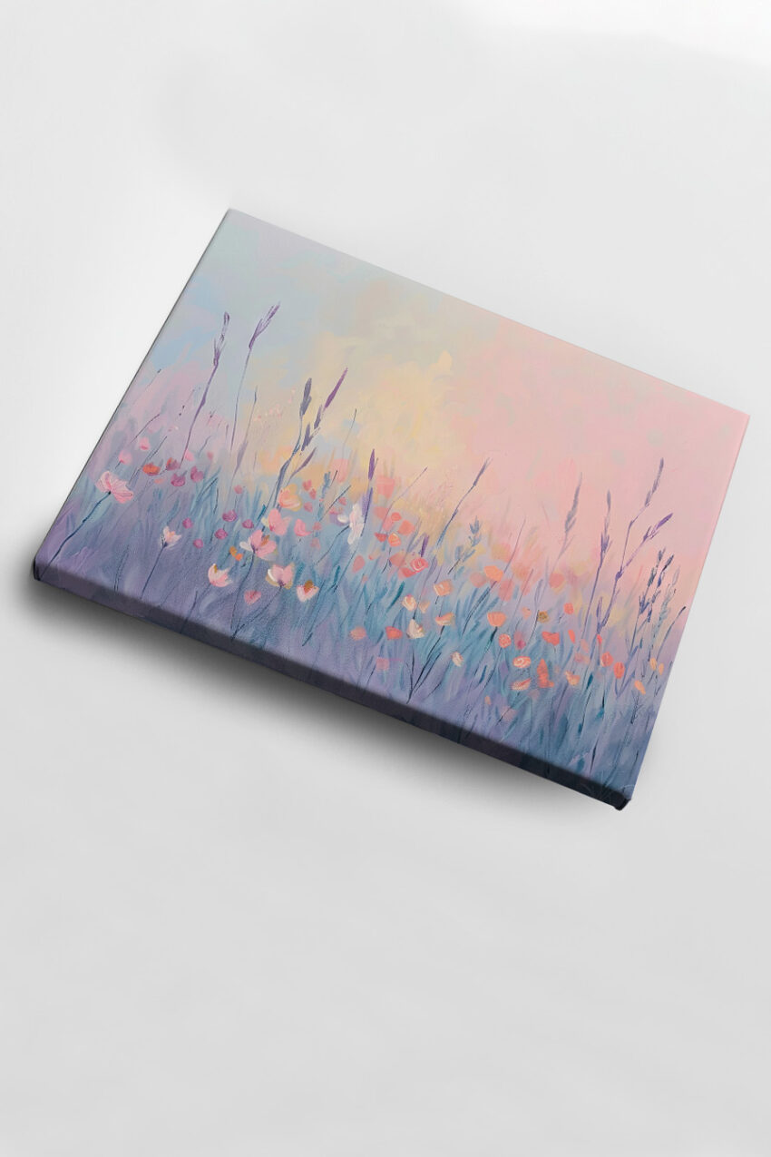 Malerei Poster Blumenwiese zart pastellfarben sanft