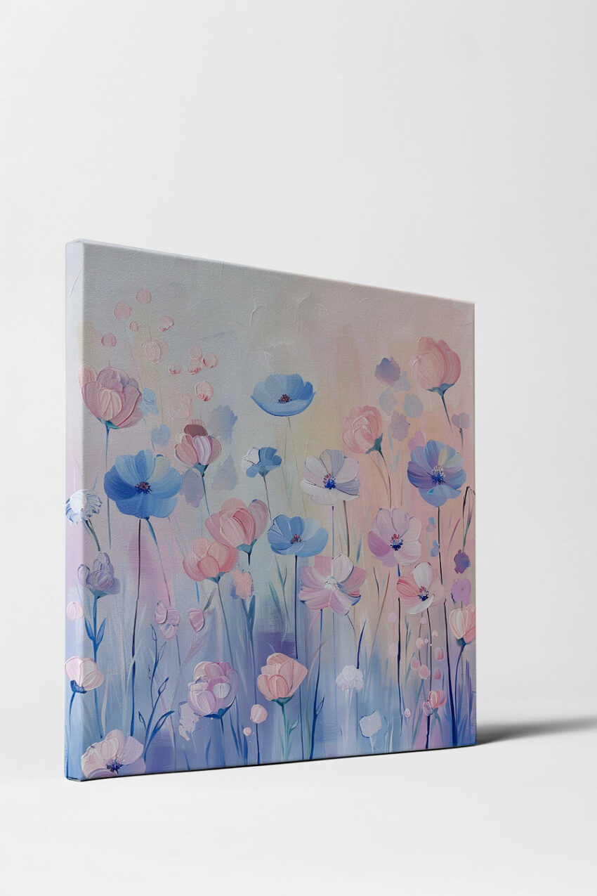 Malerei Poster Blumenwiese pastell zart floral
