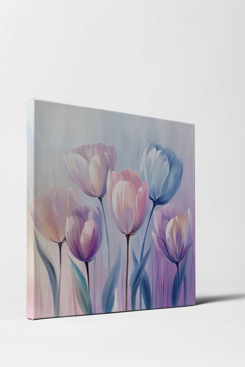 Digitale Kunst Poster Tulpen pastellfarben harmonisch