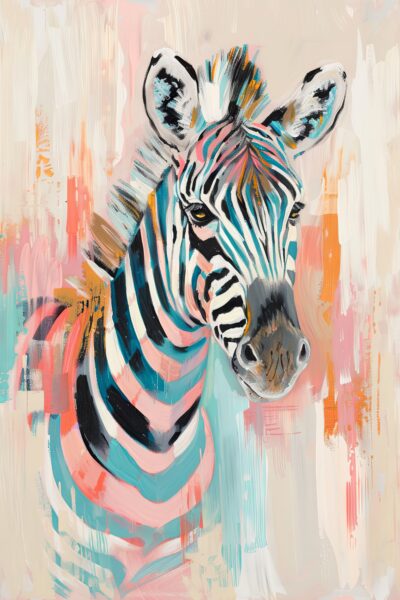 Zebra Farbig Poster