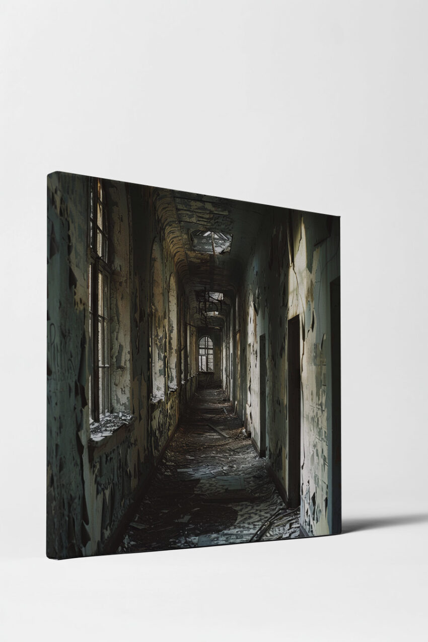 Fotografie Poster verlassener Gang düster alt