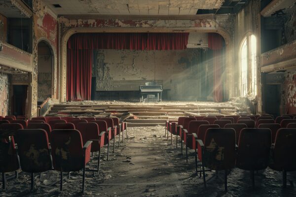 Theaterbühne Ruine Gerahmt