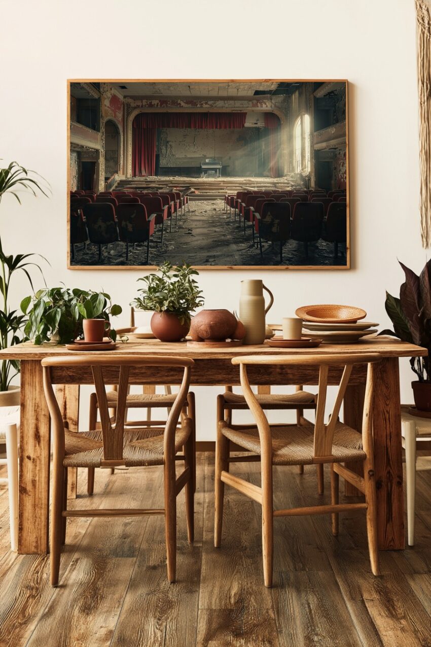 Fotografie Poster Theaterbühne verfallen Lichtstrahl