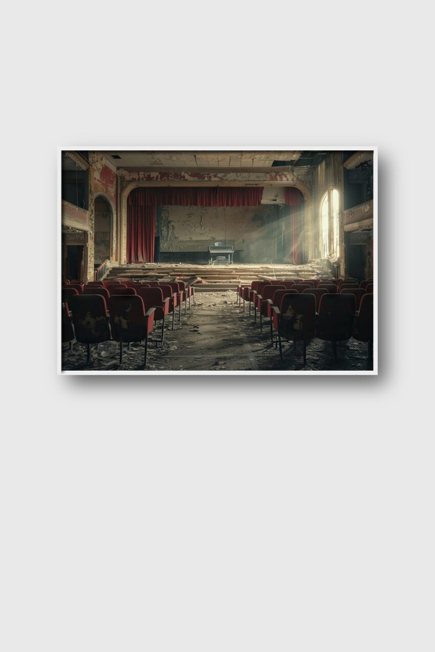Fotografie Poster Theaterbühne verfallen Lichtstrahl