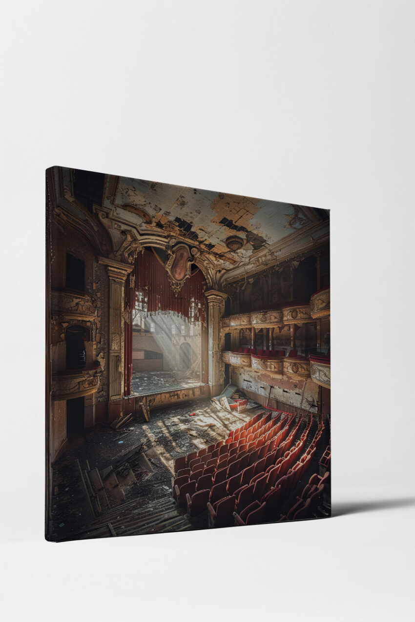 Fotografie Poster altes Theater verfallen Lichtstrahlen