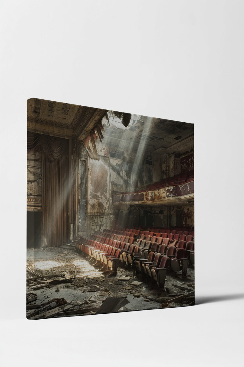 Fotografie Poster Verlassenes Theater Lichtstrahlen Staub