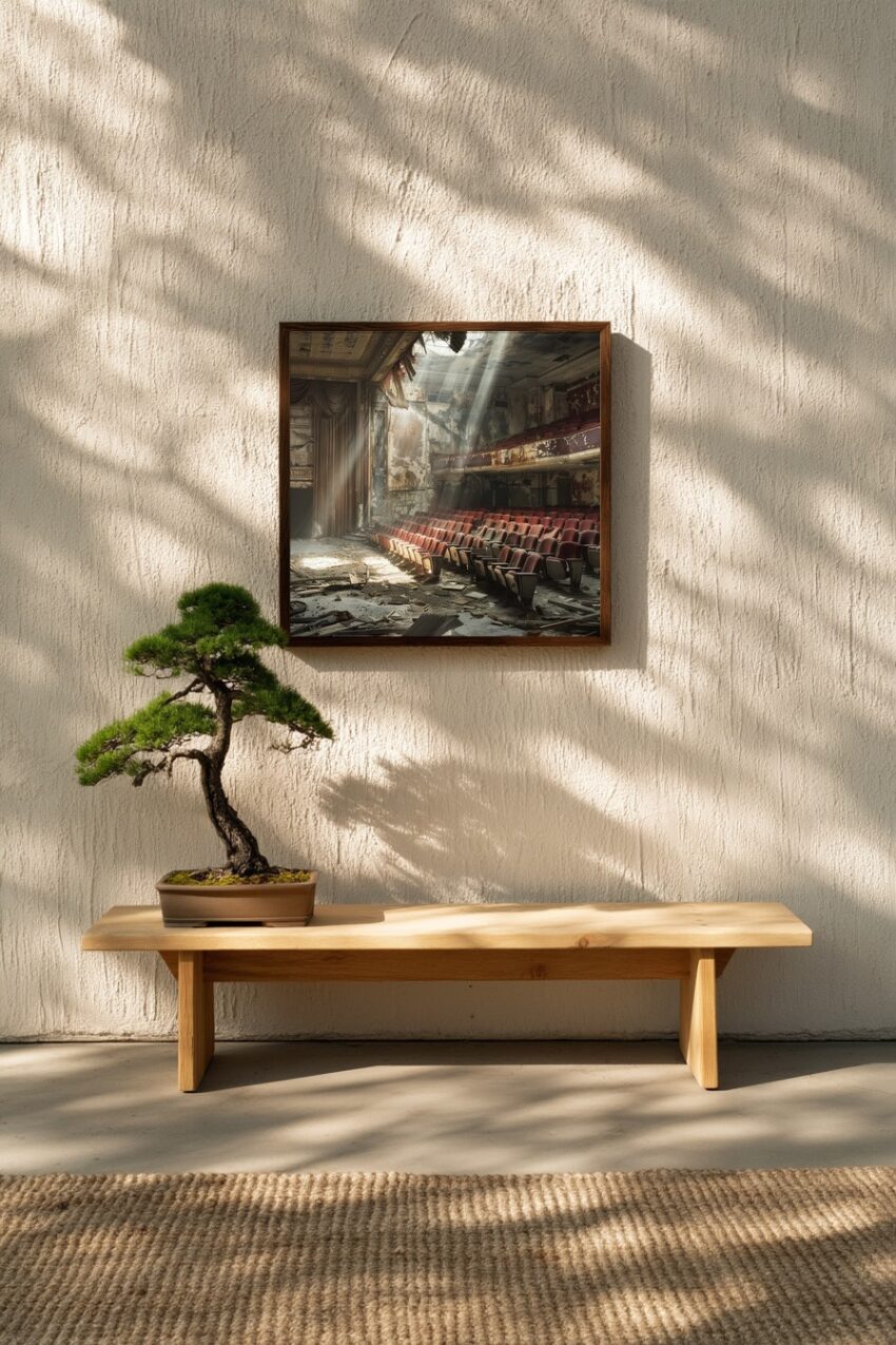 Fotografie Poster Verlassenes Theater Lichtstrahlen Staub