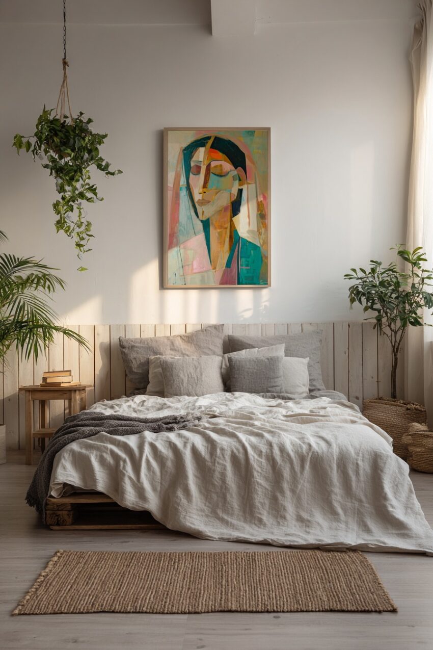 Malerei Poster Frau Gesicht abstrakt bunt