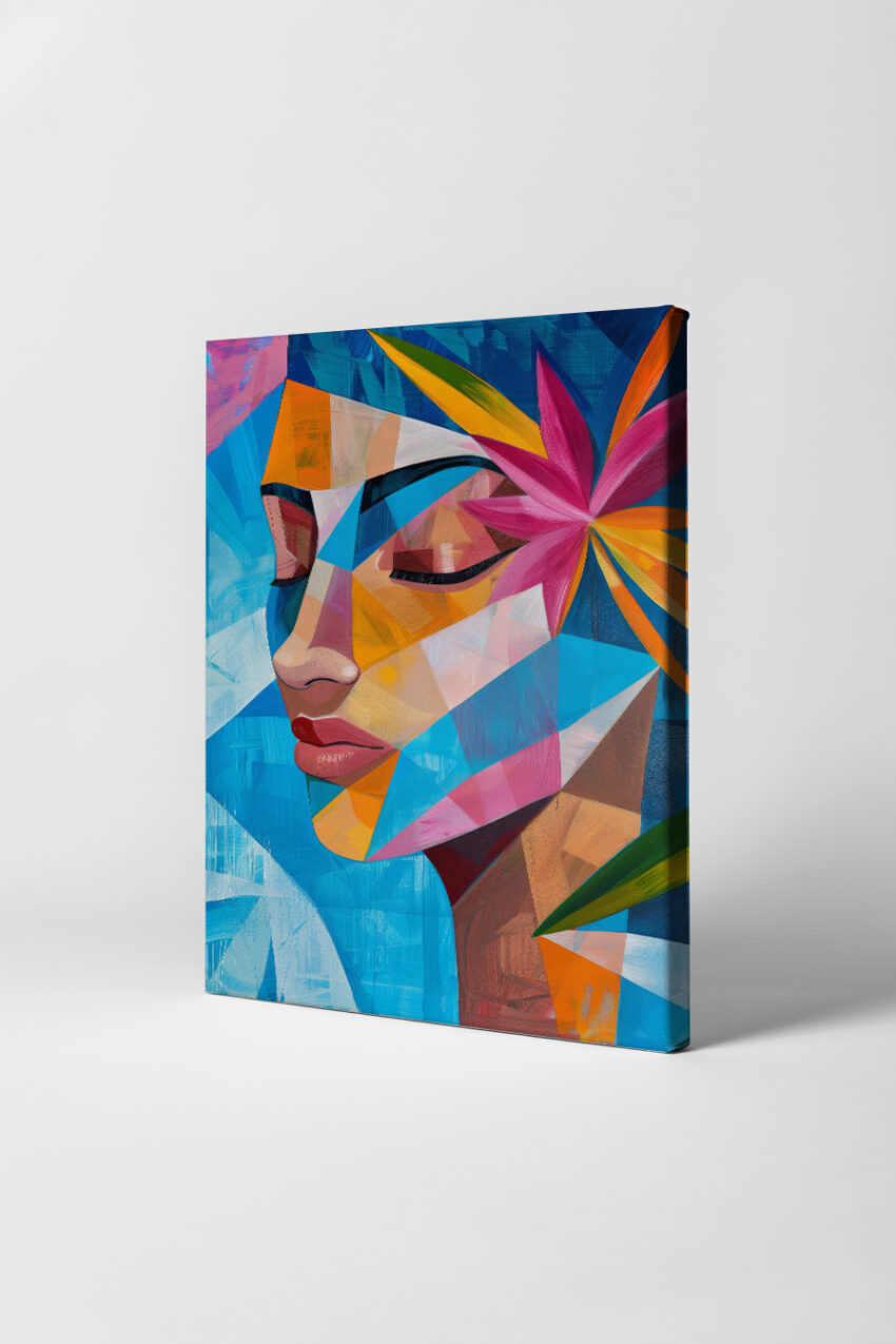 Digitale Kunst Poster Frau Gesicht bunt abstrakt farbig