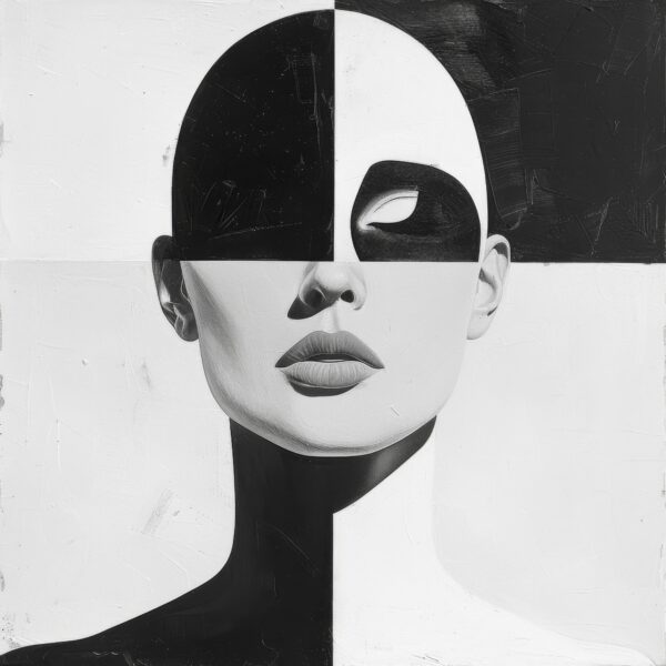 Gesicht Halbierung Poster