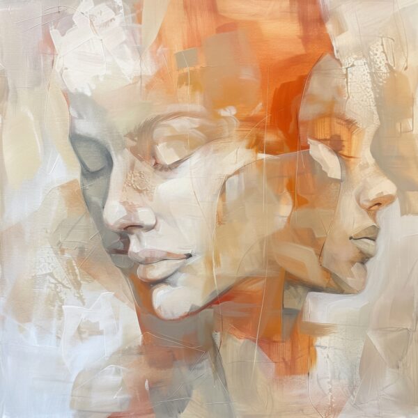 Gesichter Überlagerung Gerahmt