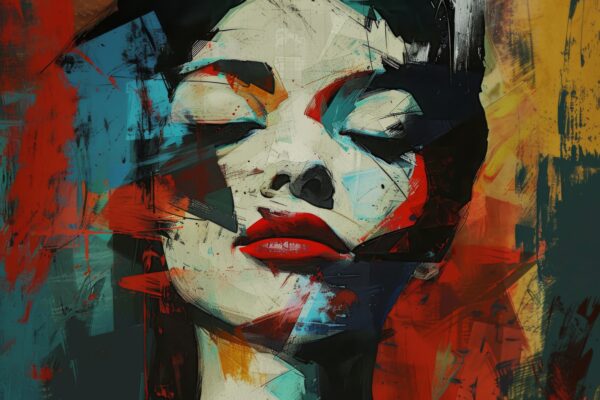 Gesicht Lippen Rot Poster