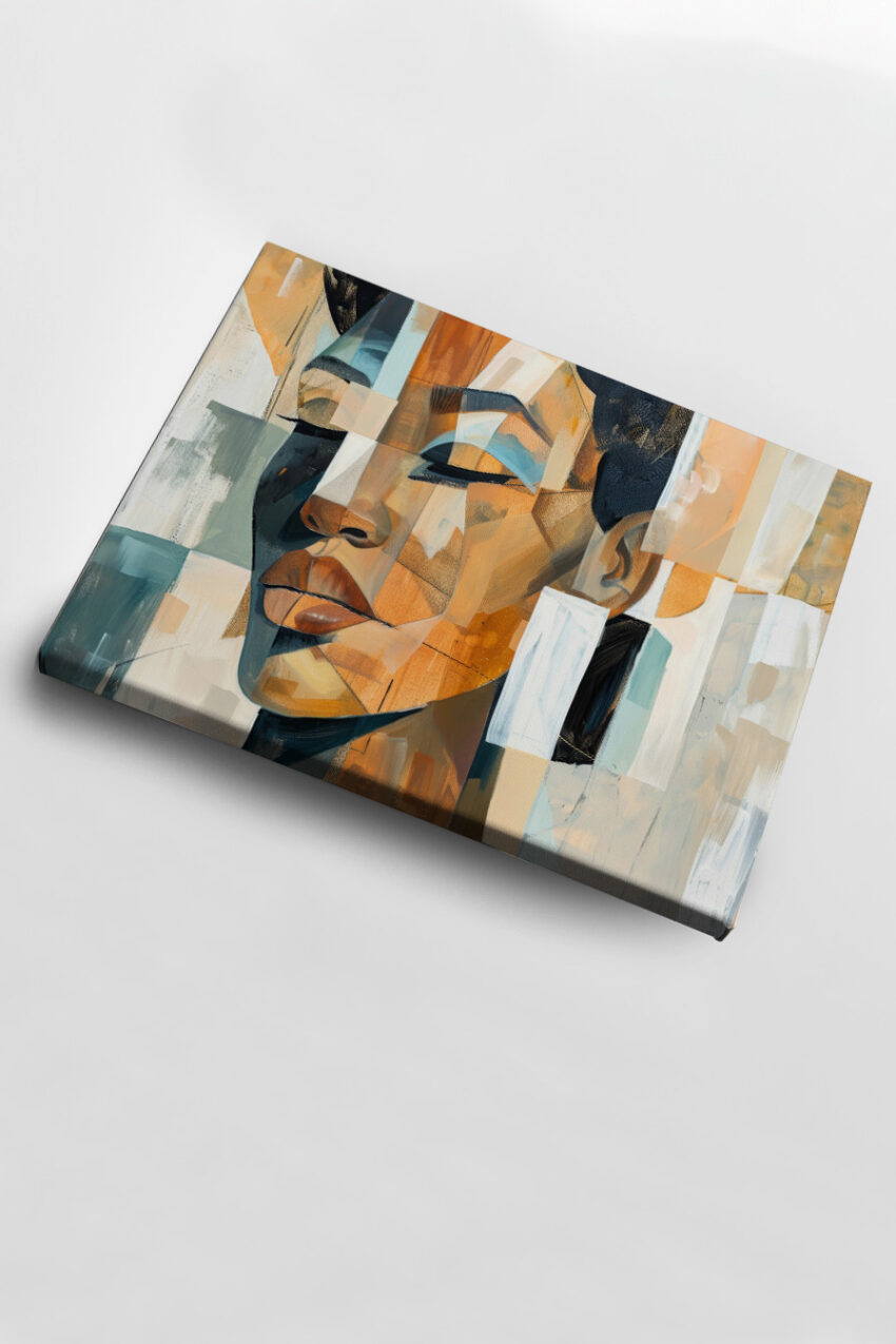 Digitale Kunst Poster Gesicht farbig abstrakt