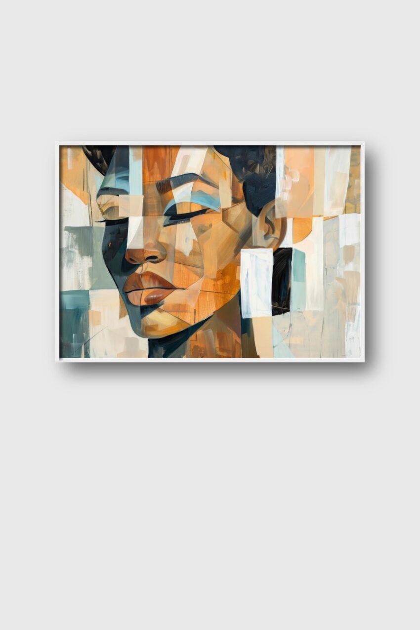 Digitale Kunst Poster Gesicht farbig abstrakt