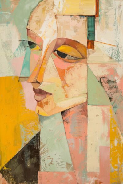 Abstraktes Damenportrait Poster